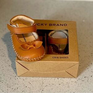 Lucky Brand Crib Shoes • Size 3 • Brown/Cognc